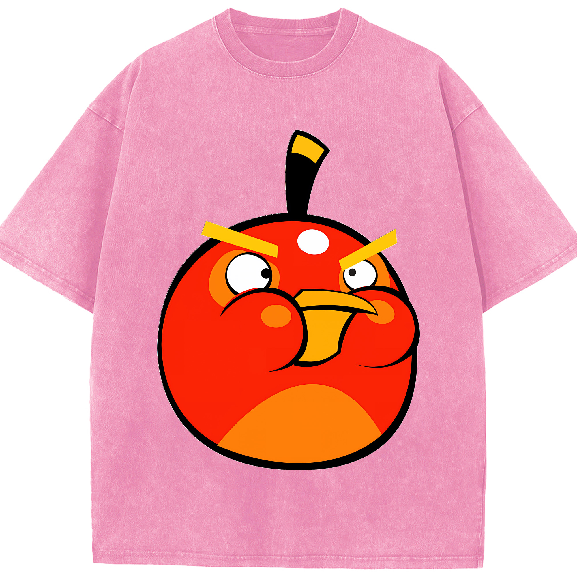 （画像用） Angry Birds アングリーバード 綿100% ヴィンテージ風 半袖Tシャツ（フロントプリント）